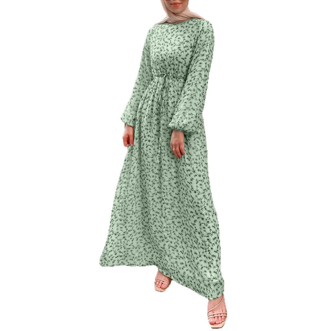 Damen Elegantes Maxikleid mit floralen Mustern Nord Taschen