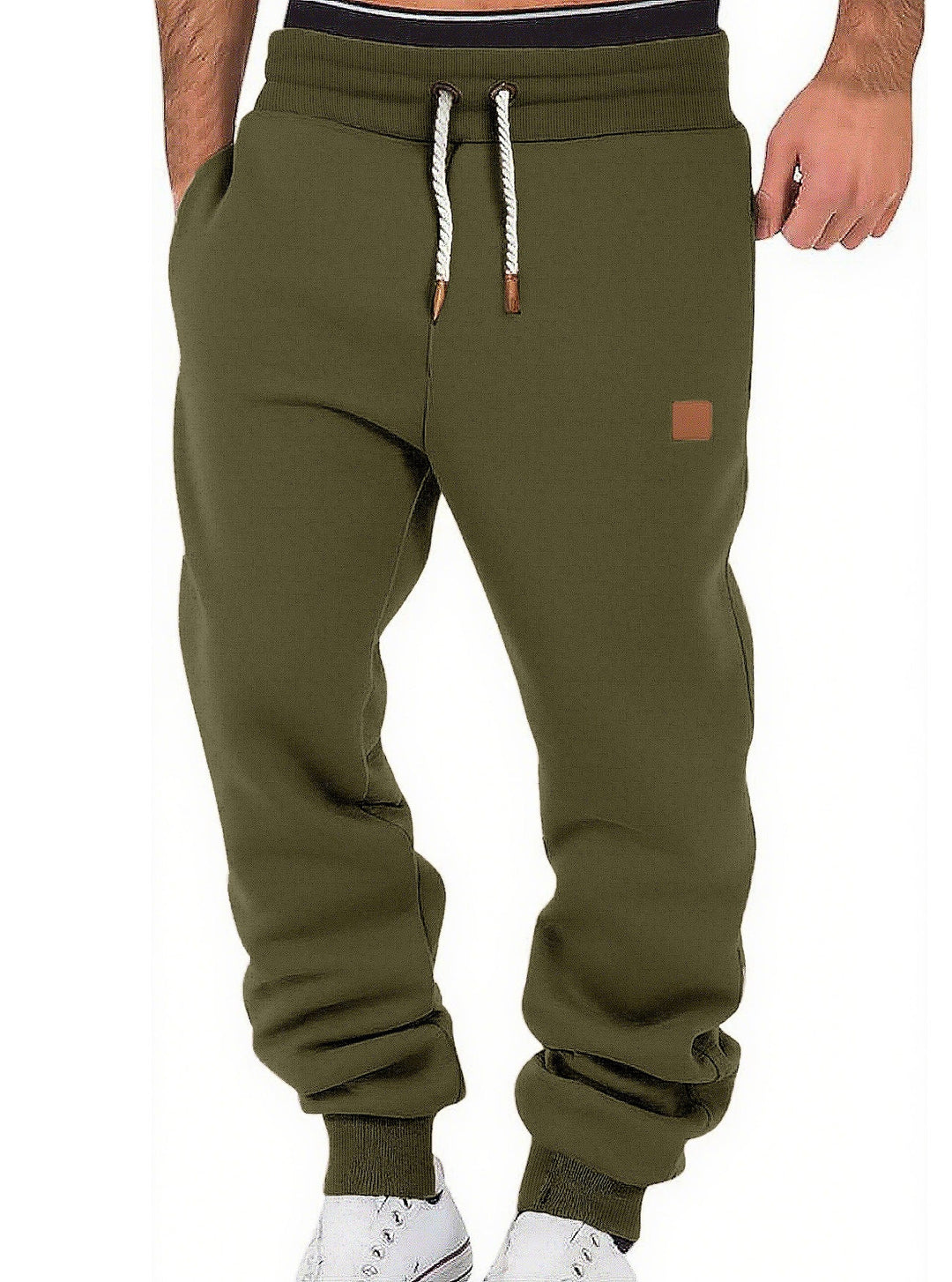 Herren nan komfortable Jogginghose aus hochwertiger Baumwollmischung mit elastischem Bund Kordelzug und Bündchen