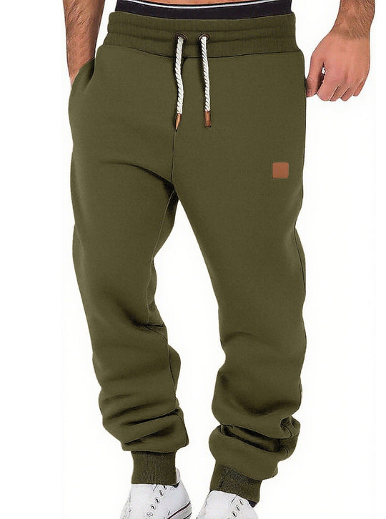 Herren nan komfortable Jogginghose aus hochwertiger Baumwollmischung mit elastischem Bund Kordelzug und Bündchen