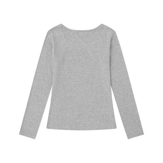 Damen Langarmshirt mit Rundhalsausschnitt, Strass-Print und Engelsmotiv Nord Taschen