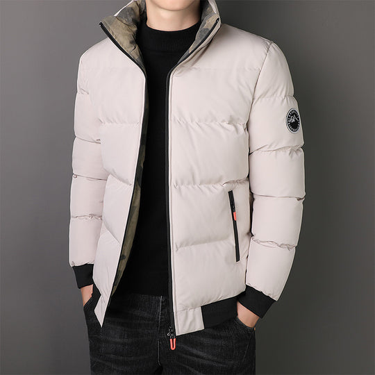 Herren Kurz geschnittene wattierte Steppjacke mit Camouflage-Innenfutter, gerippten Bündchen und Reißverschlusstaschen Nord Taschen