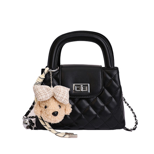 Damen Verspieltes Handtaschen-Set mit niedlichem Teddy-Anhänger Nord Taschen