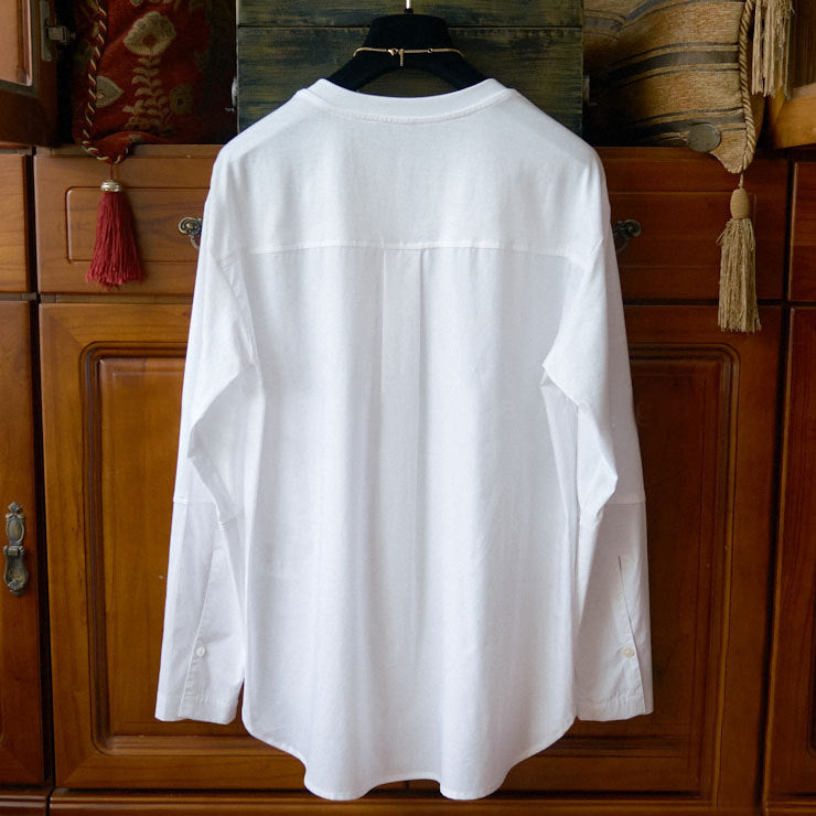 Damen Oversize-Langarmshirt im Lagenlook mit abgerundetem Hoch-Tief-Saum Nord Taschen