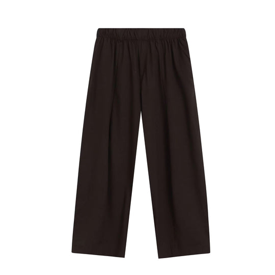 Damen Weite Culotte-Hose mit elastischem Bund und geradem Saum Nord Taschen
