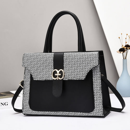 Damen elegante Henkeltasche mit strukturiertem Design und abnehmbarem Schulterriemen Nord Taschen