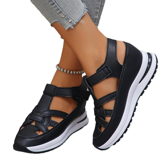 Damen Plateau-Sandalen mit verstellbarem Riemendesign und ergonomischer Dämpfung