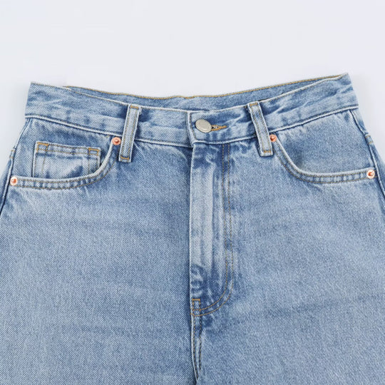 Damen Hochtaillierte Relaxed-Jeans mit zulaufender Beinform Nord Taschen