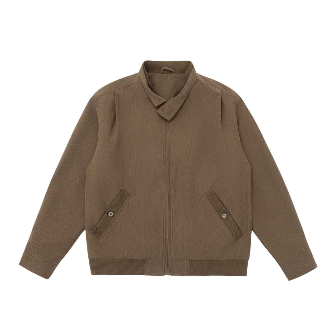 Herren Gepolsterte Jacke im Cord‑Look mit Stehkragen und aufgesetzten Pattentaschen Nord Taschen