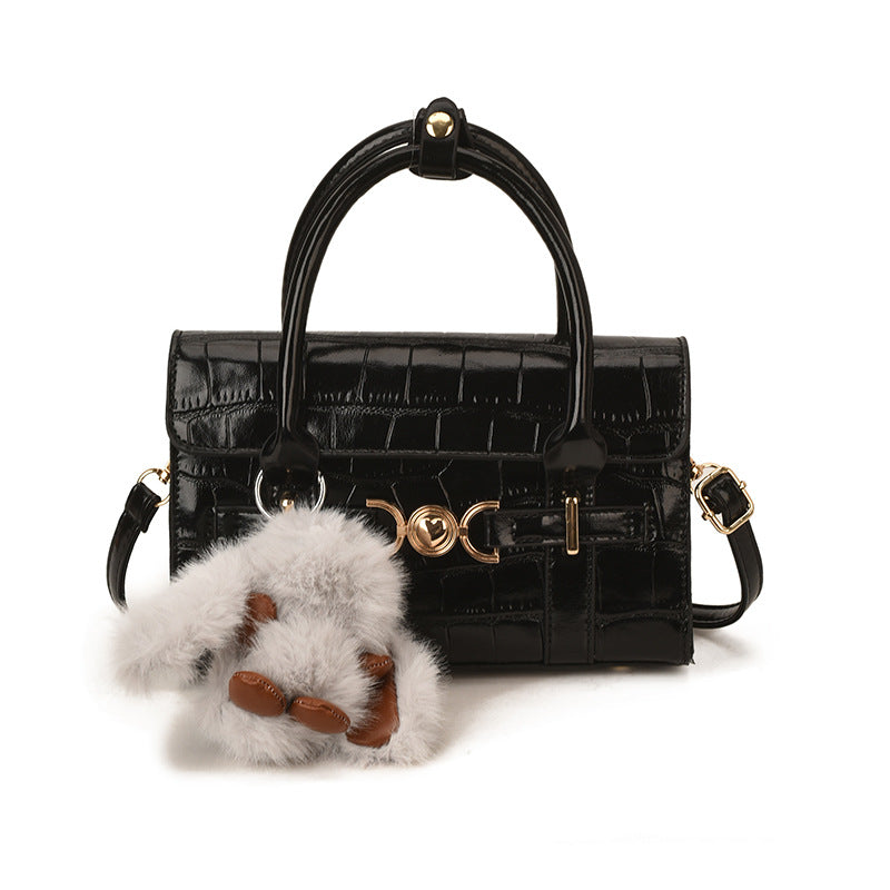 Damen elegante Handtasche mit abnehmbarem Tieranhänger Nord Taschen
