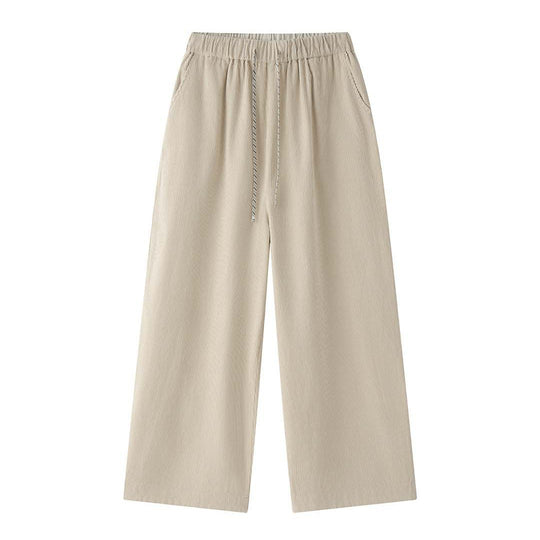 Damen Weite Cordhose mit elastischem Tunnelzugbund und umgeschlagenem Kontrastumschlag Nord Taschen