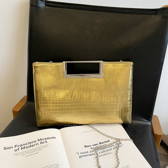 Damen elegante Clutch-Tasche im stilvollen Krokodil-Look Nord Taschen