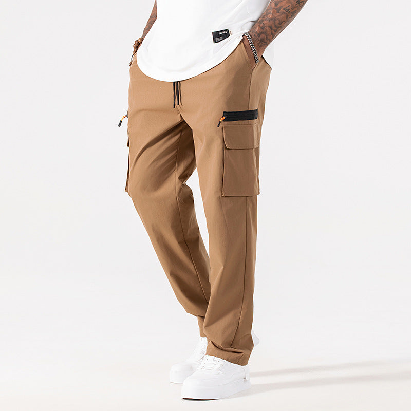 Herren Utility-Cargo-Hose mit elastischem Bund und Kordelzug Nord Taschen
