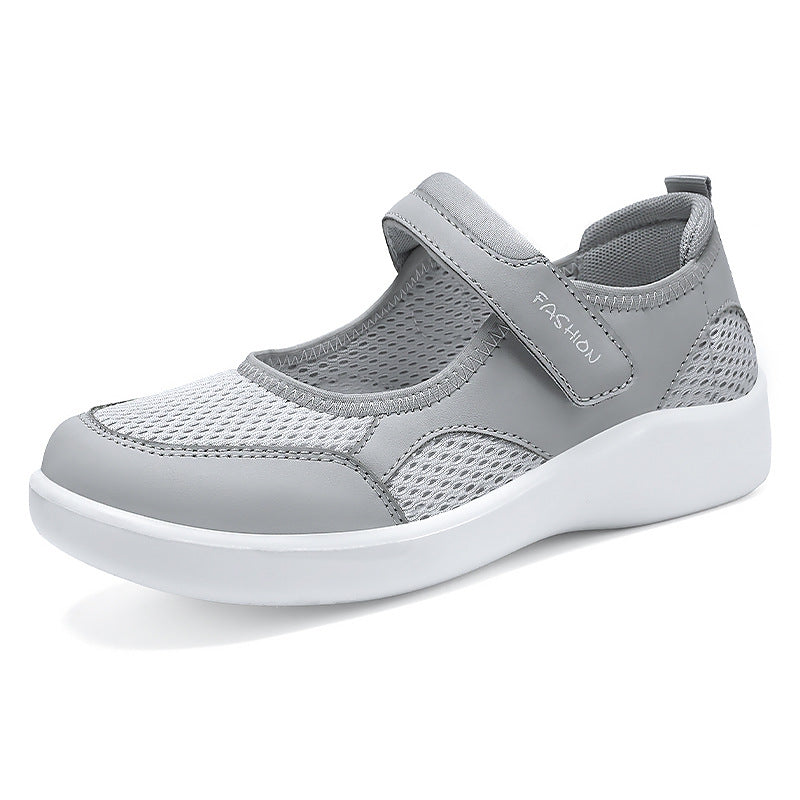 Damen Atmungsaktive Fitness-Sneaker mit verstellbarem Klettverschluss