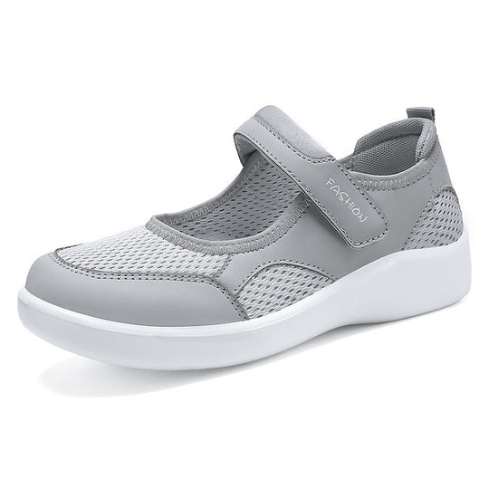 Damen Atmungsaktive Fitness-Sneaker mit verstellbarem Klettverschluss