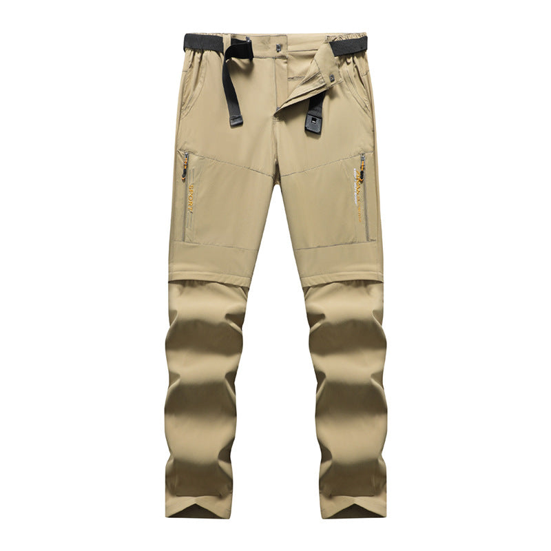 Herren Outdoor-Hose mit vorgeformten Knien, Reißverschlusstaschen und integriertem Gürtel Nord Taschen