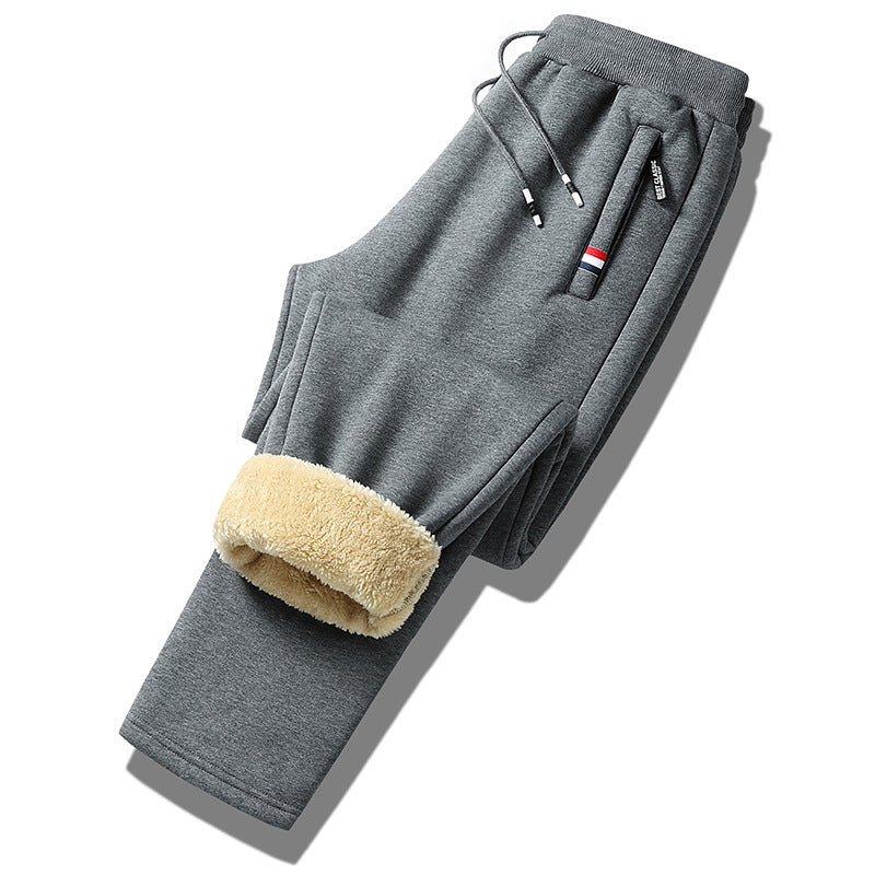 Herren Fleecegefütterte Jogginghose mit Teddyinnenfutter, Kordelzug und schmaler Bündchenpassform Nord Taschen