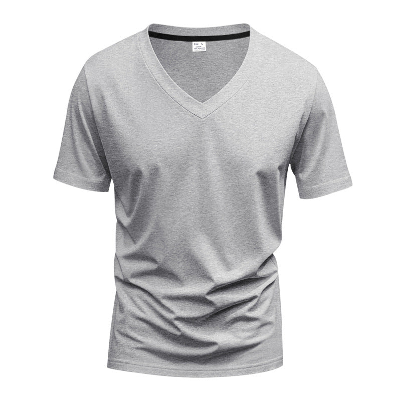 Herren V-Ausschnitt T-Shirt aus atmungsaktiver und schnelltrocknender Baumwolle