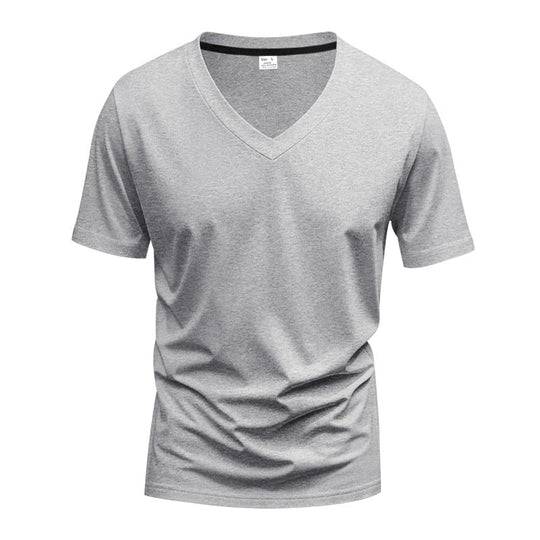 Herren V-Ausschnitt T-Shirt aus atmungsaktiver und schnelltrocknender Baumwolle