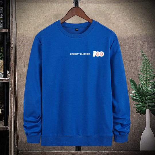 Herren Oversize-Sweatshirt mit Rundhalsausschnitt, minimalistischem Logoprint und gerippten Bündchen Nord Taschen