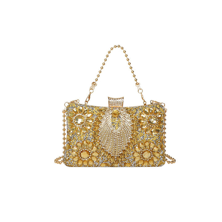 Damen Clutch-Tasche mit funkelnden Strass- und Perlenapplikationen Nord Taschen