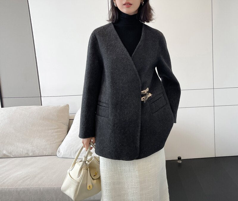 Damen Elegante und lässige Strickjacke Nord Taschen