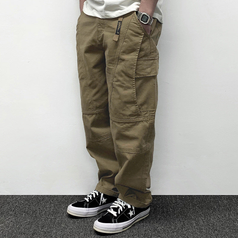 Herren Lässige Baggy-Cargo-Hose mit Knieabnähern, Multitaschen und Workwear-Details Nord Taschen