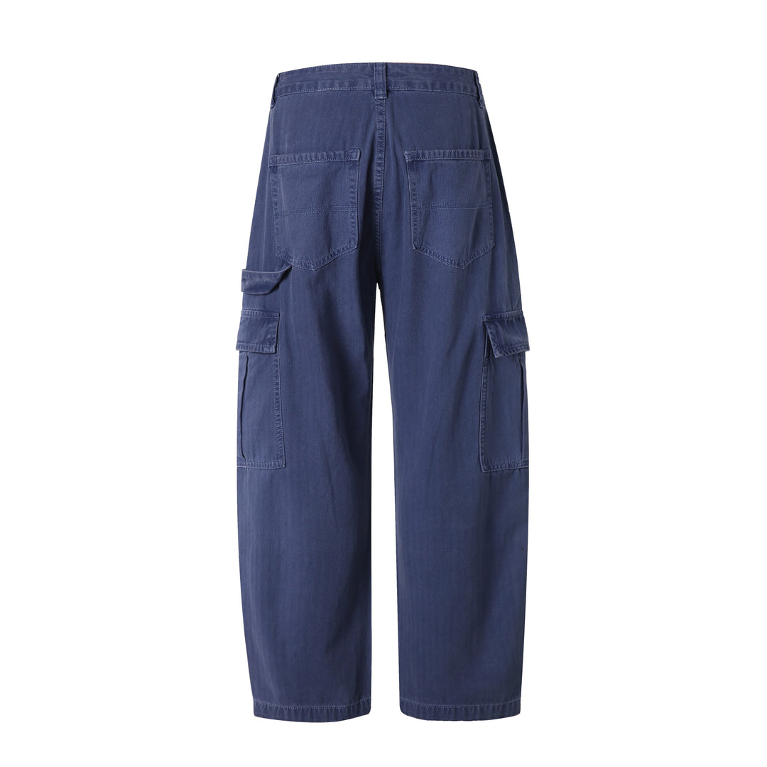 Herren weiche Canvas‑Cargohose mit mehreren Klappentaschen und elastischem Knöchelabschluss Nord Taschen