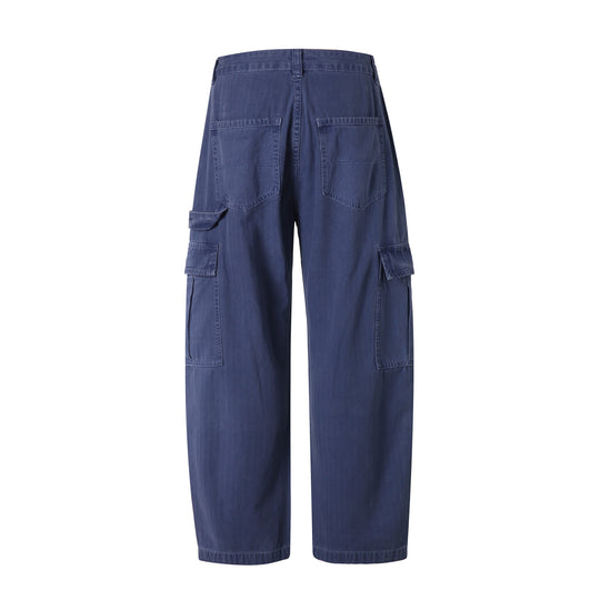 Herren weiche Canvas‑Cargohose mit mehreren Klappentaschen und elastischem Knöchelabschluss Nord Taschen