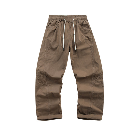 Herren Leichte Relaxed-Fit Bundhose mit Tunnelzug, schrägen Eingrifftaschen und Paneelnähten Nord Taschen
