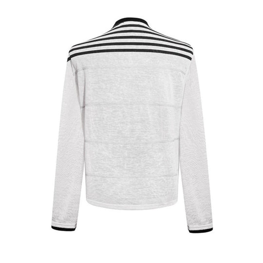 Damen Langarmshirt mit Statement-Print, Sportstreifen und strukturierter Slub-Optik Nord Taschen