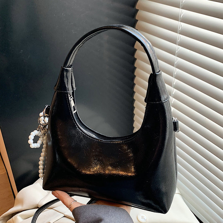 Damen Hobo-Handtasche mit elegantem, glänzendem Obermaterial und abnehmbarem Schulterriemen Nord Taschen