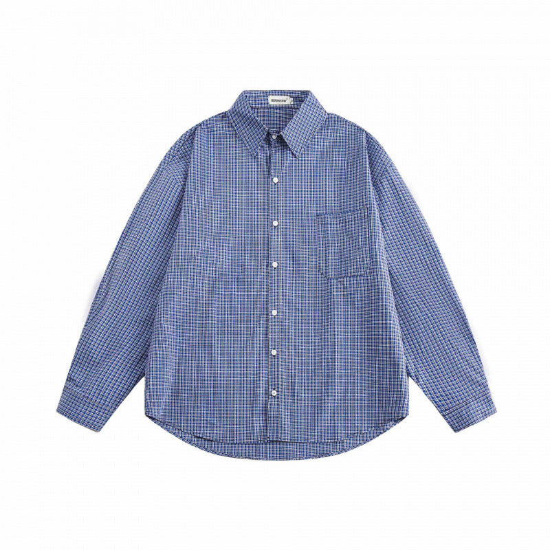 Unisex Oversize-Karohemd im Relaxed-Fit mit Button-Down-Kragen, Brusttasche und abgerundetem Saum Nord Taschen