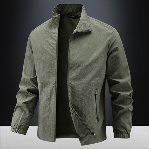 Herren Leichte technische Übergangsjacke mit Stehkragen atmungsaktivem Mesh-Futter und wasserabweisenden Reißverschlusstaschen Nord Taschen