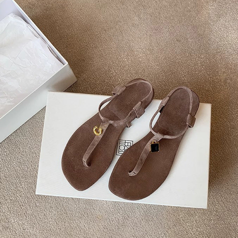 Damen Lederige Sandalen