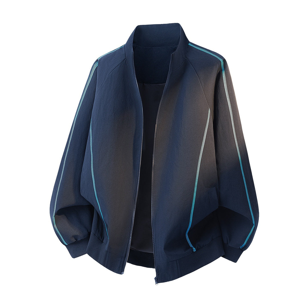 Damen Oversize-Bomberjacke mit Kontrastpaspeln, Stehkragen & Ballonärmeln Nord Taschen
