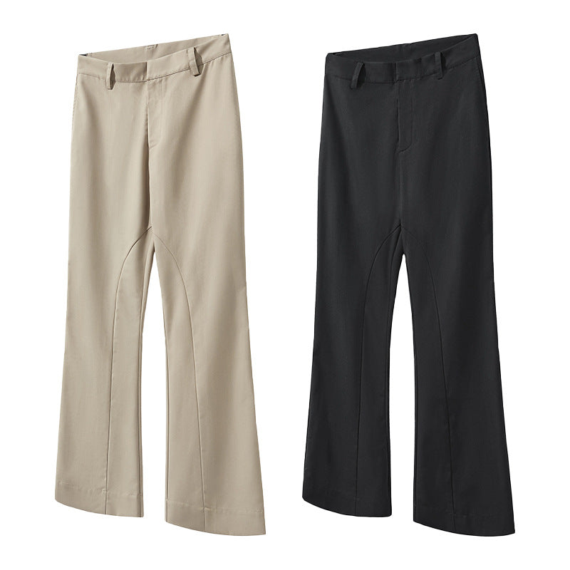Herren Weite Bügelfalten-Hose mit weitem Bein und Gürtelschlaufen Nord Taschen