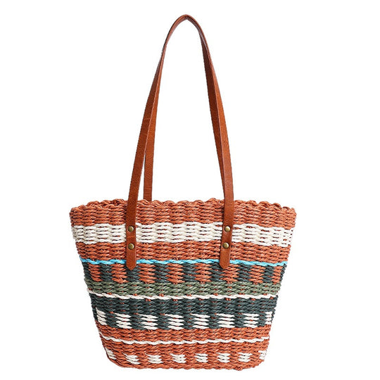 Damen geflochtene Handtasche aus nachhaltigem Naturmaterial Nord Taschen