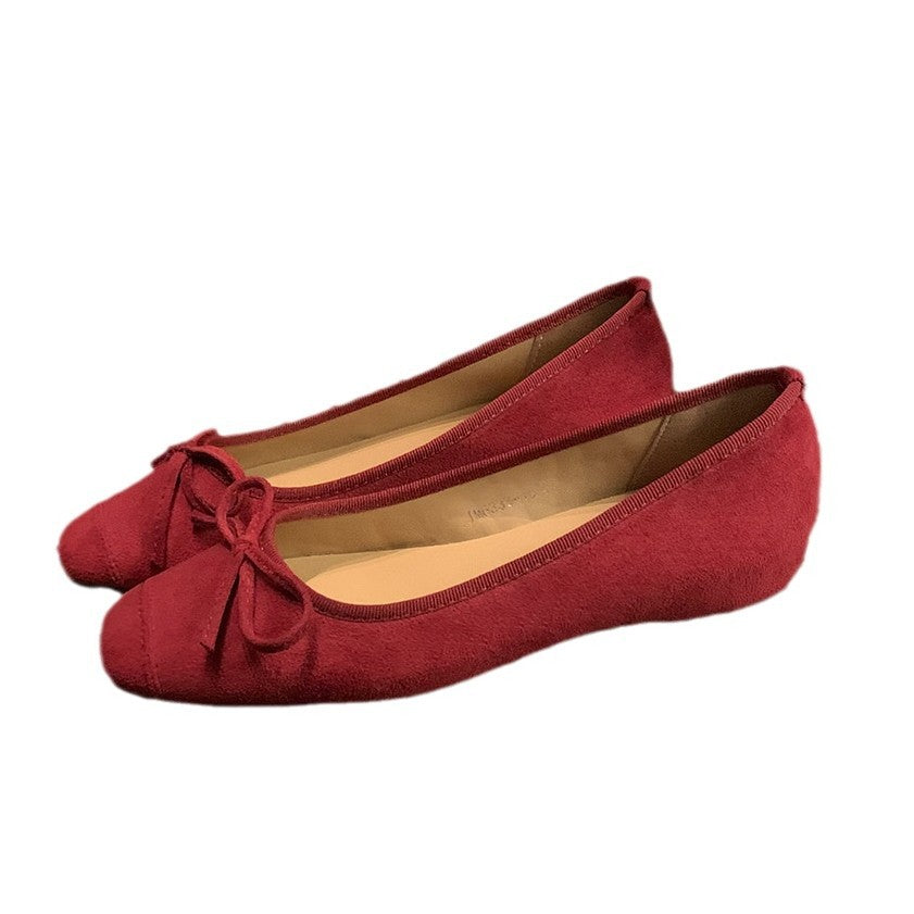 Damen Ballerinas mit charmantem Schleifendetail aus hochwertigem Wildleder