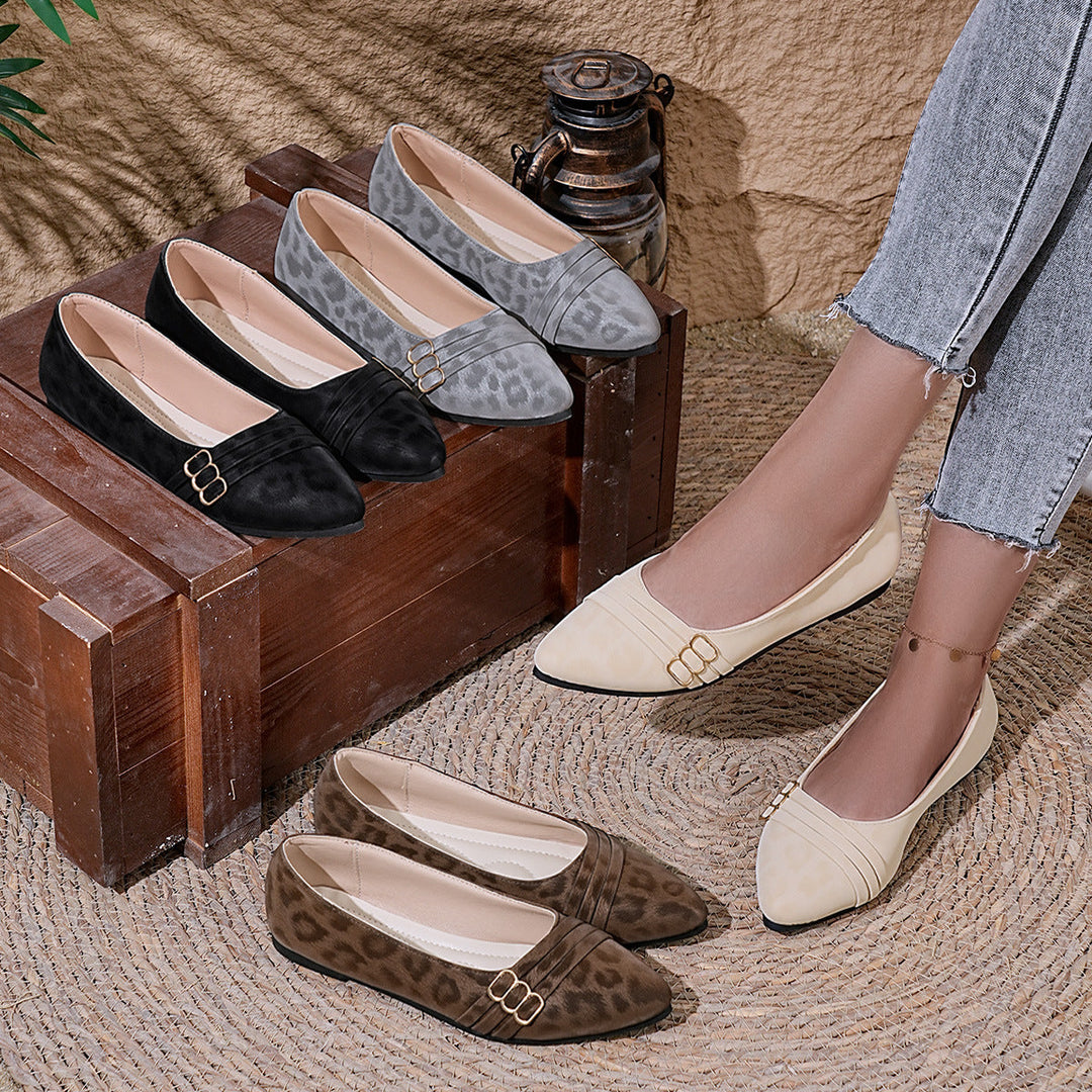 Damen Elegante und bequeme Ballerinas mit modischem Schleifenakzent und edlen Schnallen Nord Taschen