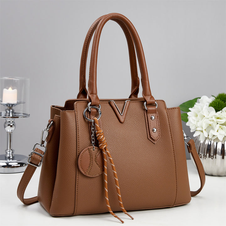 Damen elegante Henkeltasche mit abnehmbarem Schulterriemen Nord Taschen