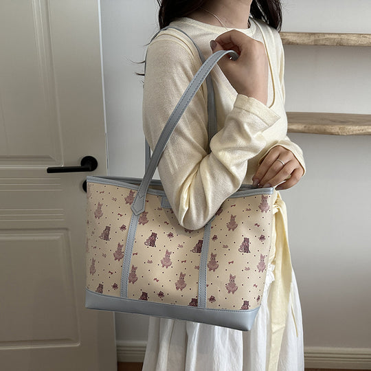 Damen Tragetasche mit verspieltem Kätzchenmotiv und abnehmbarem Anhänger Nord Taschen