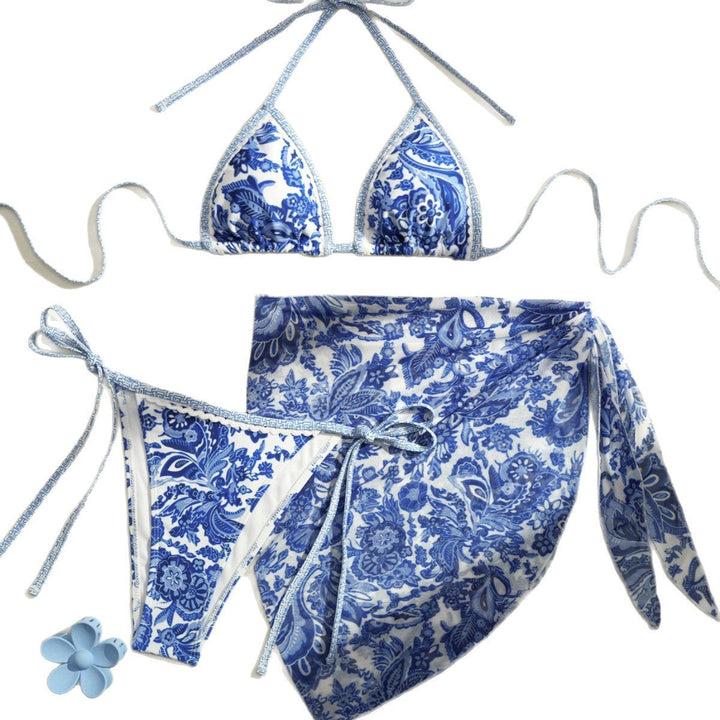Damen Triangel-Bikini mit floralem Design