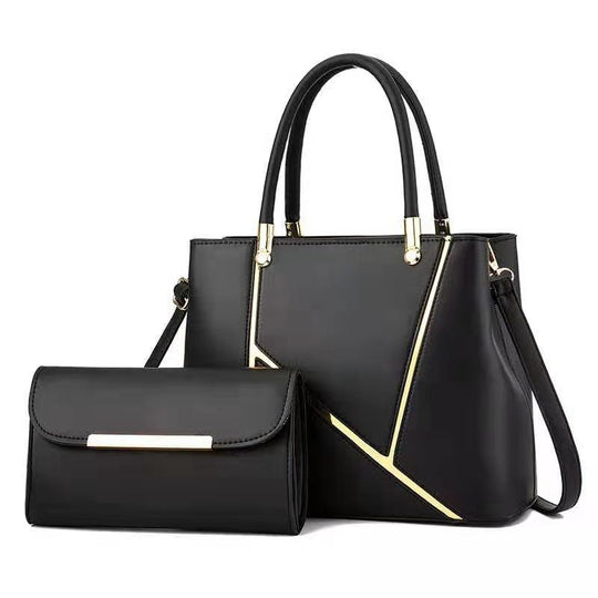 Damen Handtaschen Set mit schickem Clutch und goldenen Akzenten Nord Taschen