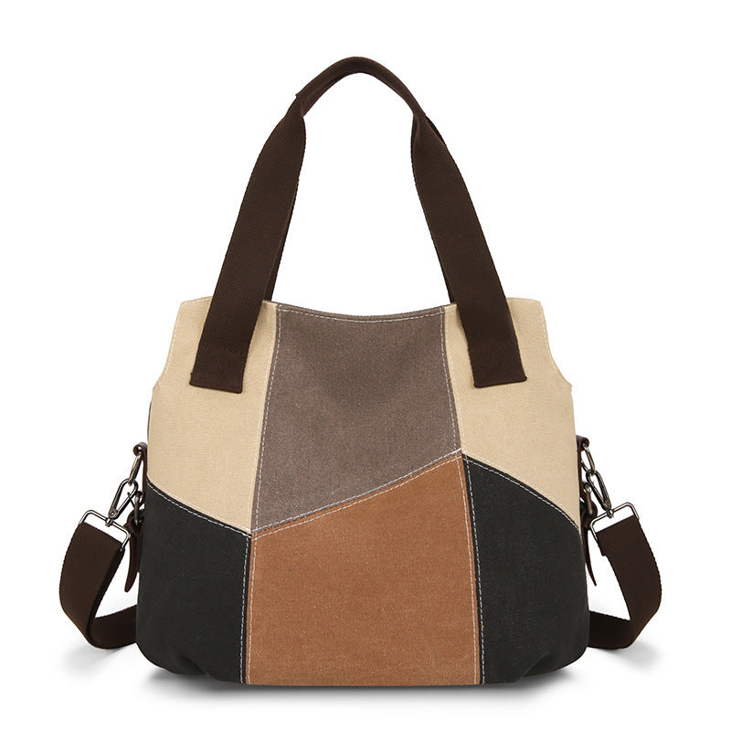 Damen praktische Umhängetasche im modernen Patchwork-Design Nord Taschen