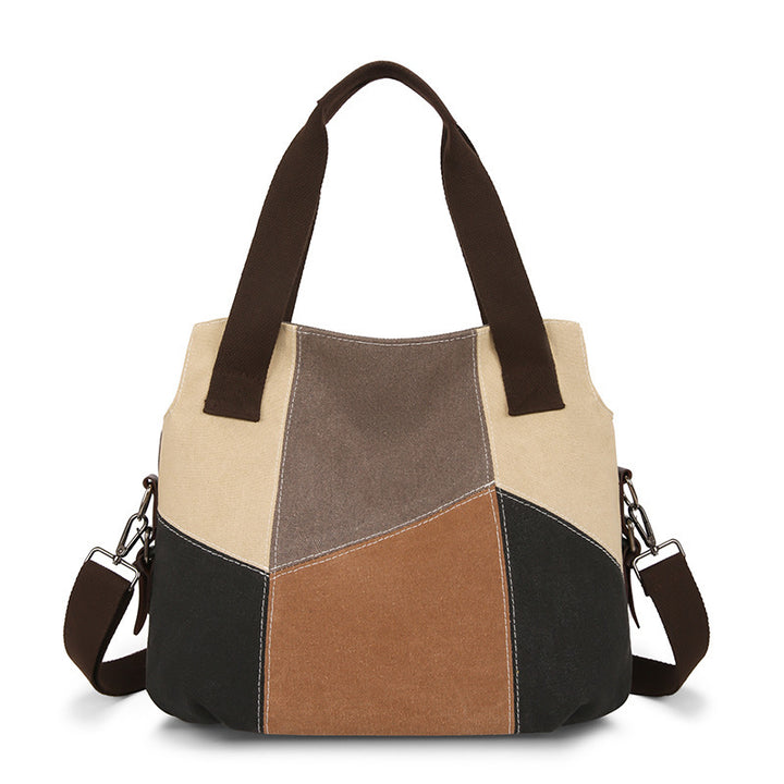 Damen praktische Umhängetasche im modernen Patchwork-Design Nord Taschen