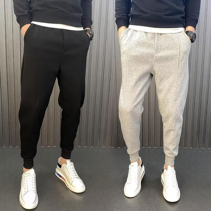 Herren Jogginghose mit tailliertem Tapered‑Schnitt, Bügelfalte und elastischen Bündchen Nord Taschen