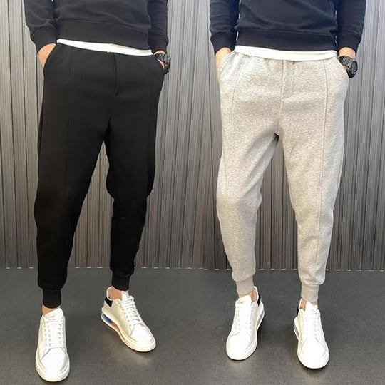 Herren Jogginghose mit tailliertem Tapered‑Schnitt, Bügelfalte und elastischen Bündchen Nord Taschen
