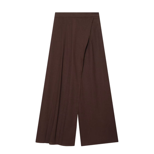 Damen Weite High-Waist Culotte mit Wickeloptik und ausgestelltem Bein Nord Taschen
