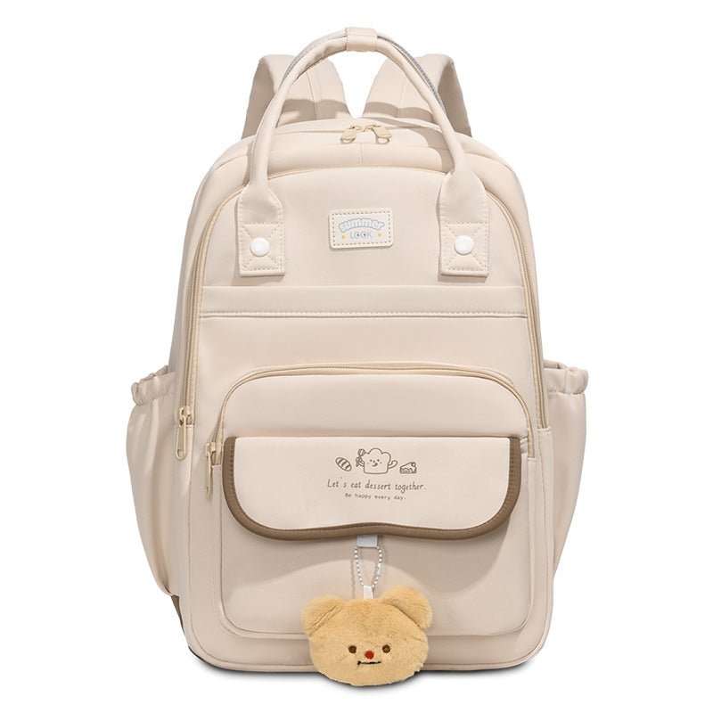 Damen Rucksack mit multifunktionalem Fächerdesign und verspieltem Plüschanhänger Nord Taschen
