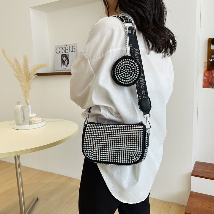 Damen elegante Umhängetasche mit funkelnden Strassdetails Nord Taschen